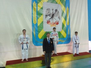 Шишкин Антон - серебро в Соревнованиях ЦФО России по каратэ 2014